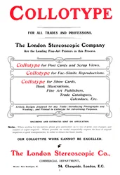 Um anúncio para o processo de colótipo oferecido pela The London Stereoscopic Company, 1903