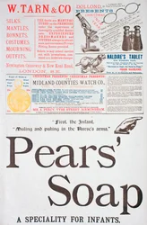 Uma página de publicidade em Yuletide, 1882