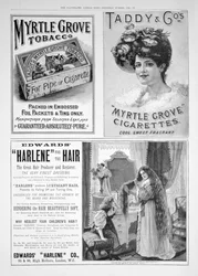 Uma página de publicidade no Illustrated London News, número de Natal, 1896