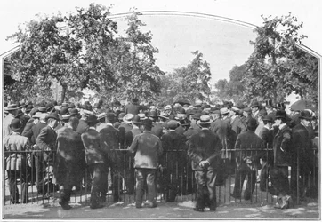 Uma palestra ao ar livre, Hyde Park, Londres, c1900 1901