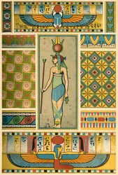 Decoração egípcia antiga, 1898.