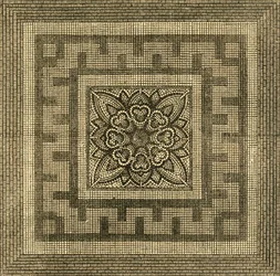 Roman Pavement antigo encontrado na rua de Threadneedle, 1841, 1897.