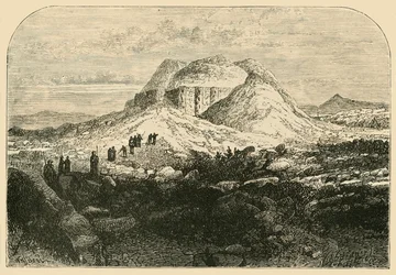 Ruínas antigas em Mugher, 1890.