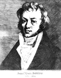 Andre-Marie Ampere, físico e matemático francês, c 1810