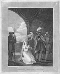 Anne Bullen, comprometida com a torre, 1838
