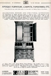 Móveis antigos, tapetes, tapeçarias etc., 1921