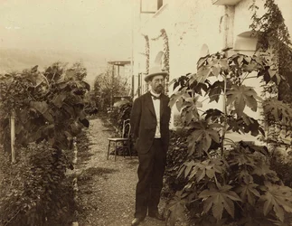 Anton Chekhov, autor russo, Yalta, Crimeia, Rússia, c1900