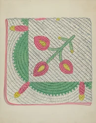 Colcha de apliques, c. 1936.