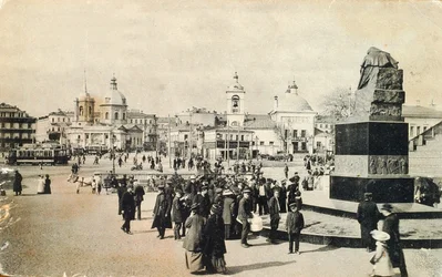 Praça Arbat, Moscou, Rússia, 1913