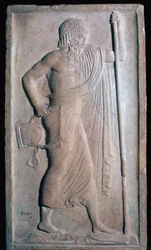 Relevo romano arcaico de Apolo