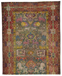 Parte do tapete armênio Kouba, século c19th, 1928