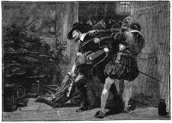 Detenção de Guy Fawkes nas adegas do Parlamento, 1605, século XIX