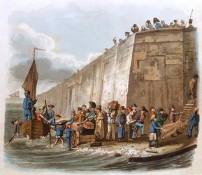 Chegada em Calais, 1816