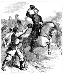 Chegada do general McClellan a Williamsburg, Virgínia, 1862 c1880