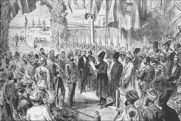 Chegada do Príncipe de Gales a Bombaim, Índia, em 8 de novembro de 1875 1908