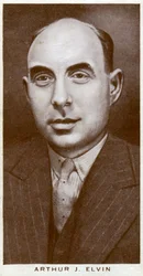 Arthur J Elvin, promotor de boxe britânico, 1938