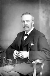 Arthur James Balfour 1848-1930, estadista e filósofo britânico nascido na Escócia, c1890