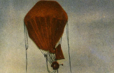 Ascensão do balão de pesquisa em altitude de Piccards, 1931, 1932.