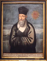 Museu das Civlizações Asiáticas. O Cristianismo na Ásia: Arte Sagrada e Esplendor Visual. Retrato de Matteo Ricci (Um jesuíta italiano que passou a maior parte de sua vida trazendo Christiantly para a China). Emmanuele Pereira (Você Wenhui
