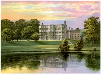 Astley Hall, Lancashire, casa do Barão de Hoghton, c1880