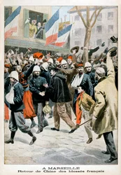 Em Marselha, O retorno de soldados franceses feridos da China, 1901