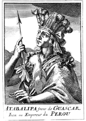 Atahualpa d1553, último imperador inca do Peru, 1686