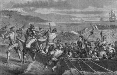 Ataque à Ilha de Wight, julho de 1545, c1880