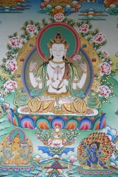 Avalokitesvara, buda da compaixão, Kathmandu, Nepal