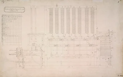 Motores de Babbage, Desenho da Diferença Vista Lateral do Motor de Diferença Nº 2