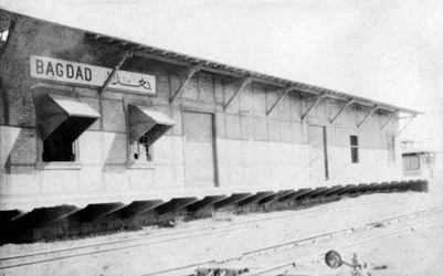 Estação de trem sul de Bagdá, Iraque, 1917-1919