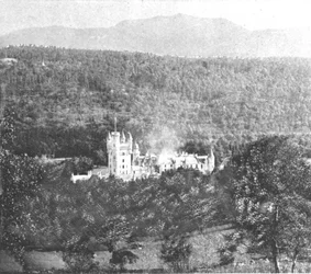 Castelo de Balmoral na época de Victoria, 1901.