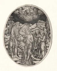 Batismo de Cristo, 1400s.