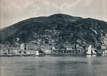 Barmouth - vista do Mawddach, mostrando alturas, 1895