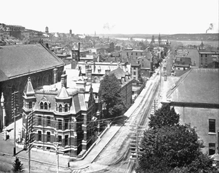 Rua Barrington, Halifax, Nova Escócia, Canadá, c1900.