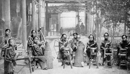 Fabricantes de cestas, Hong Kong, 1922