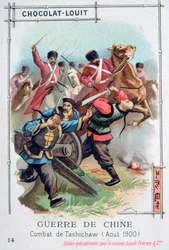 Batalha em Tashichaw, China, rebelião dos boxeadores, agosto de 1900