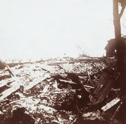 Campo de batalha, Roeselare, Flandres, Bélgica, c1914-c1918