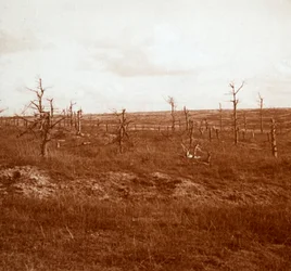Campo de batalha, Tahure, norte da França, c1914-c1918