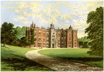 Beaudesert, Staffordshire, casa do Marquês de Anglesey, c1880