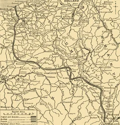 Posições belgas, britânicas e francesas, Primeira Guerra Mundial, 1915, c1920.