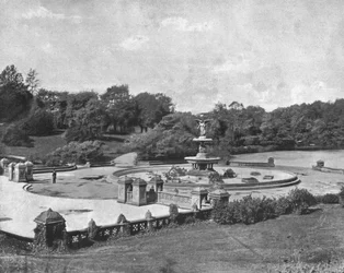 Bethesda Fountain, Central Park, Nova York, EUA, c1900.