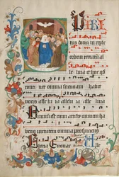 Bifolium de um Gradual, alemão, final do século XV.