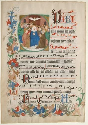 Bifolium de um Gradual, final do século XV.