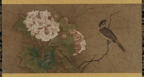 Pássaro e flores, período Muromachi, século XV-XVI.