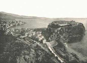 Vista aérea, Monte Carlo, Mônaco, 1895.