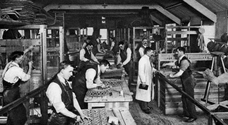 Fabricantes de tapetes cegos de St Dunstans, Londres, 1926-1927