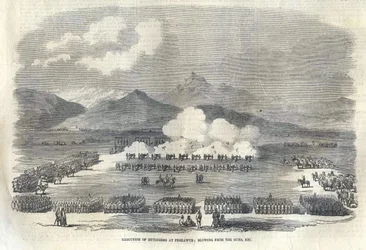 Soprando de armas na Índia britânica, 1857
