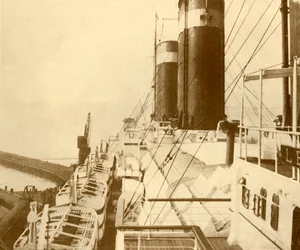 Convés de barco do Leviatã., C1930.