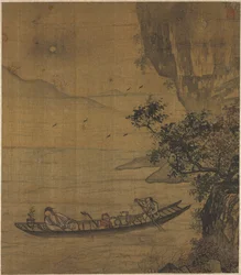 Passeio de barco no luar, 1600s.