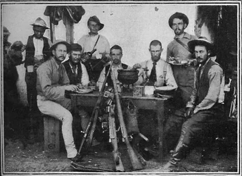 Telegrafistas de Boer no chá, 1900